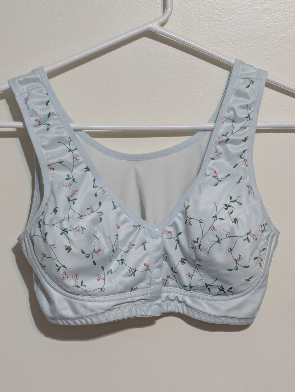 Pale Teal Snap Front Wireless Bra